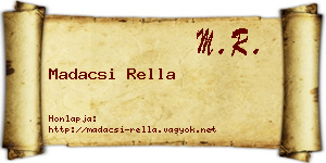 Madacsi Rella névjegykártya